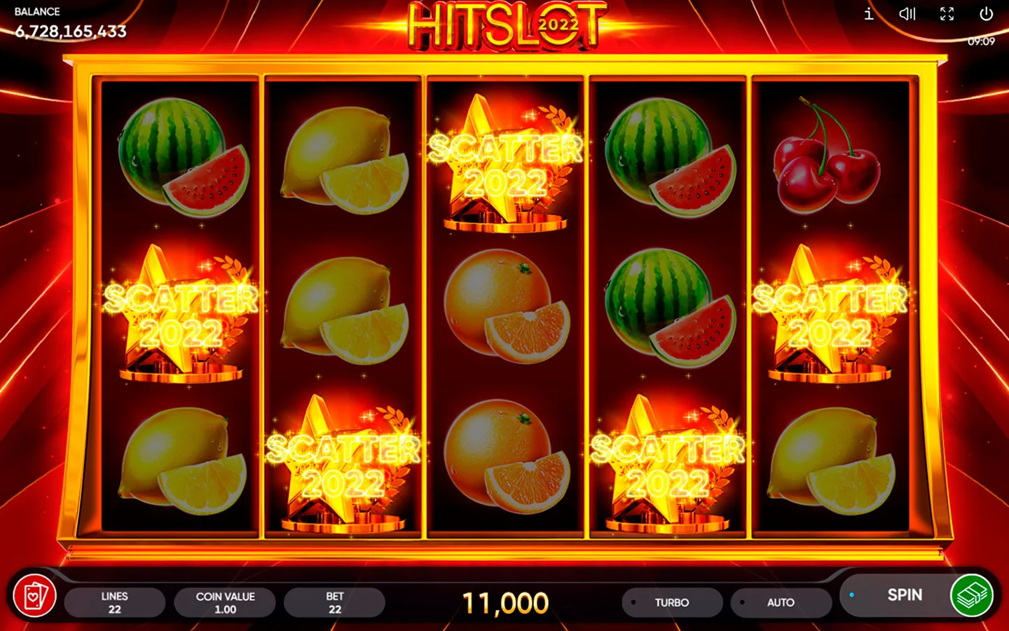 2022 Hit Slot gameplay screenshot showing the reels or game interface