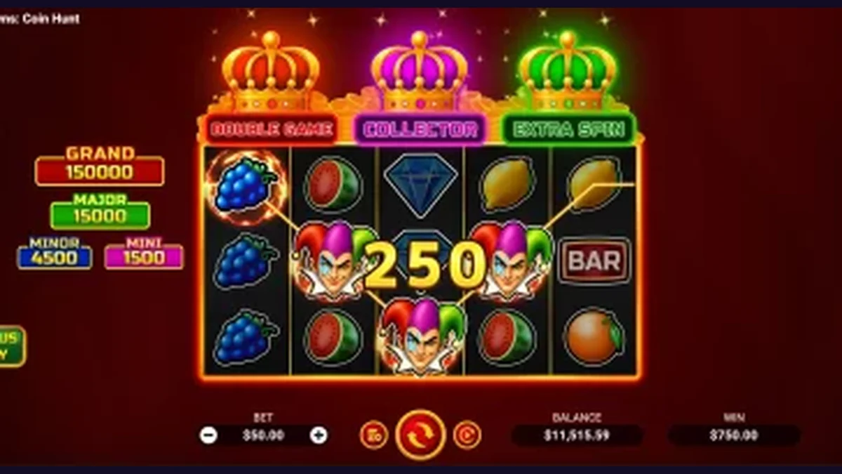 3 Crowns: Coin Hunt gameplay screenshot showing the reels or game interface