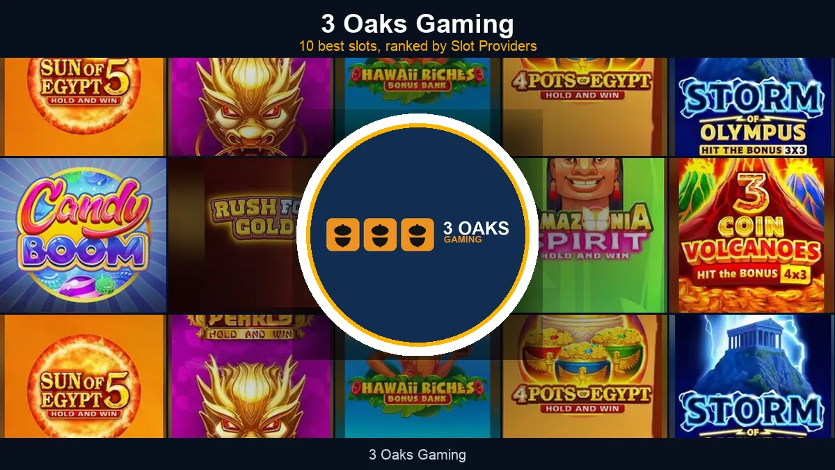 3 Oaks Gaming - best slots at a glance
