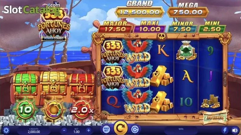333 Fortunes Ahoy Power Combo gameplay screenshot