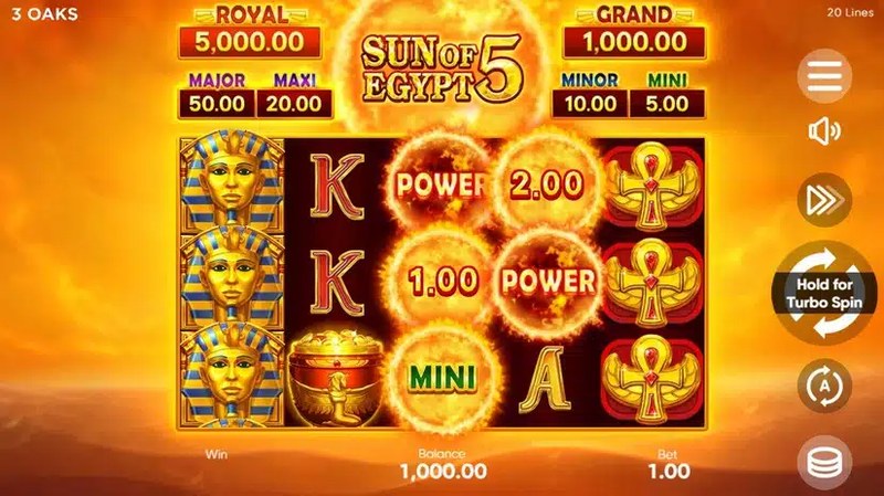 Sun of Egypt 5: Hold and Win gameplay