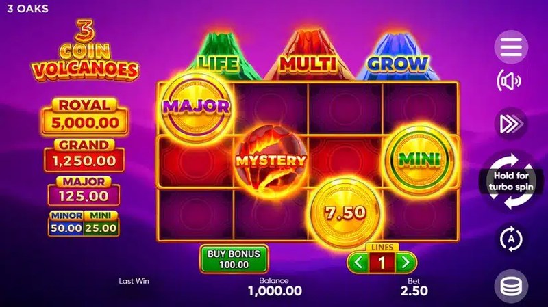 3 Coin Volcanoes: Hit the Bonus gameplay
