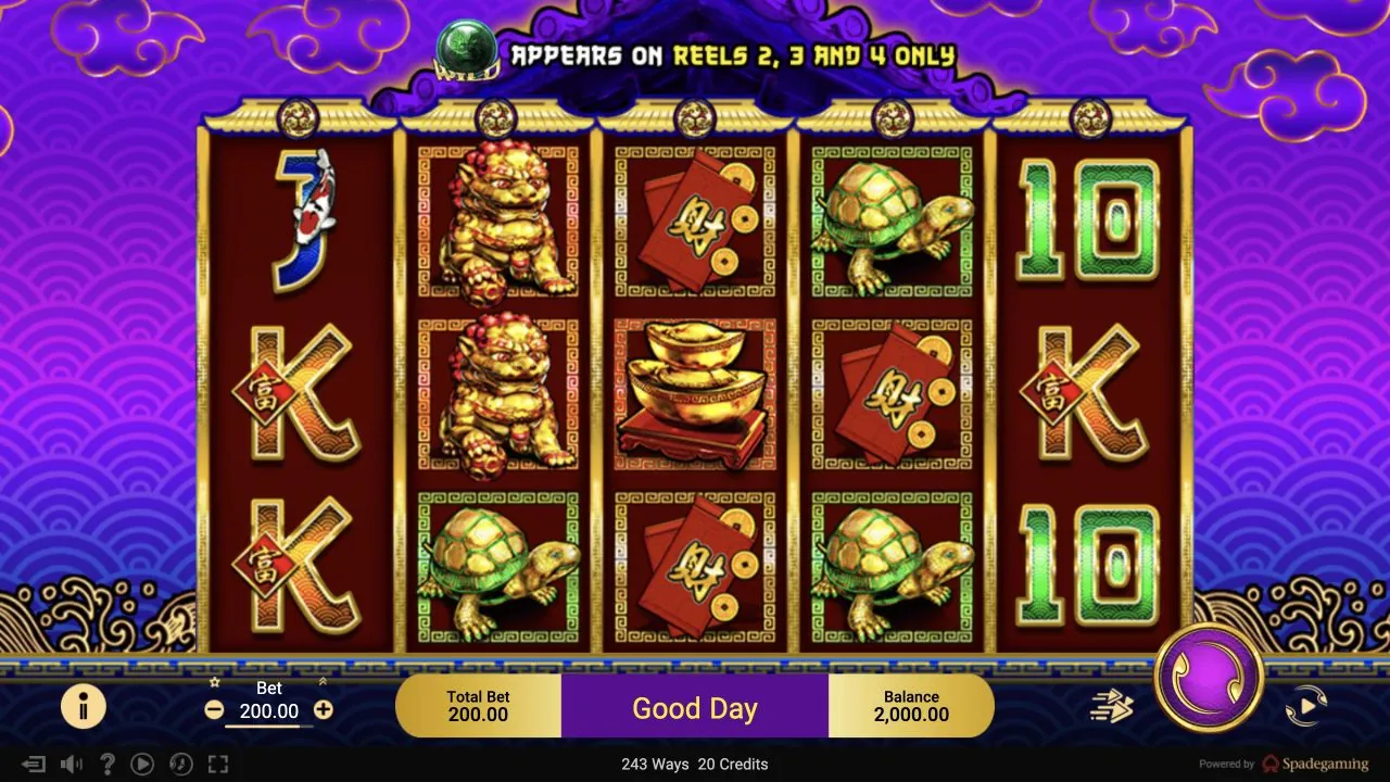 5 Fortune Dragons loaded gameplay interface with reels and controls visible