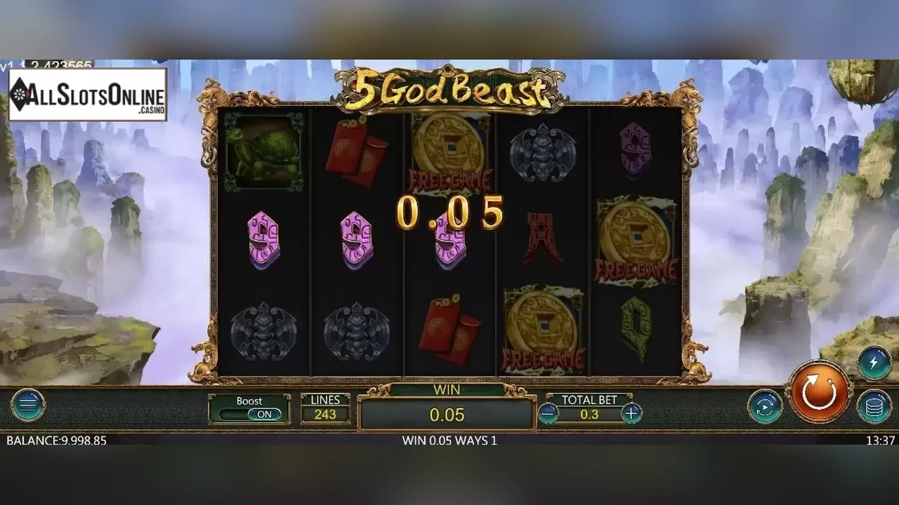 5 God Beast loaded gameplay interface with active controls