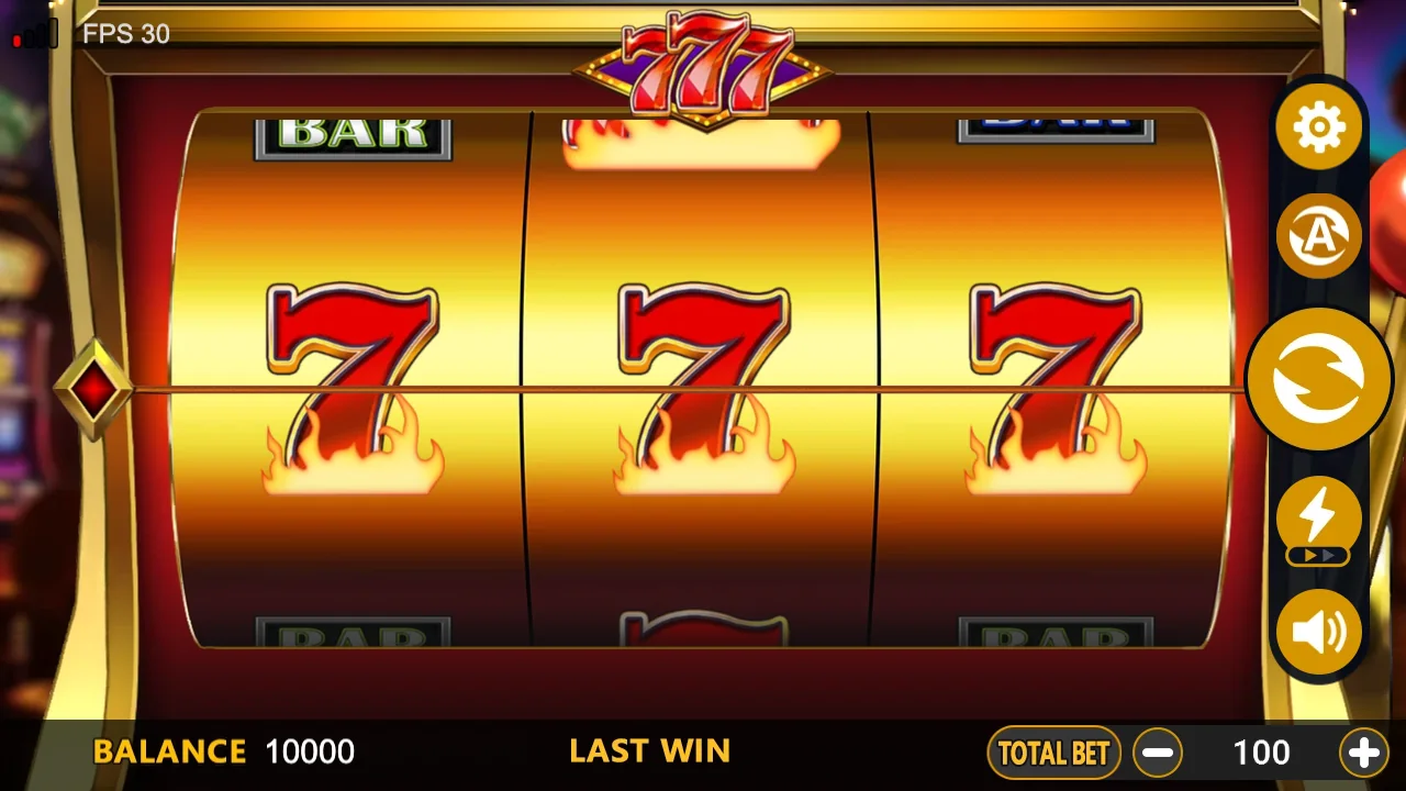 777 Classic Style loaded gameplay interface with active controls visible