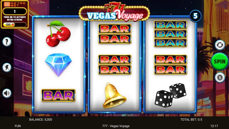 777 Vegas Voyage slot key art — travel themed reels