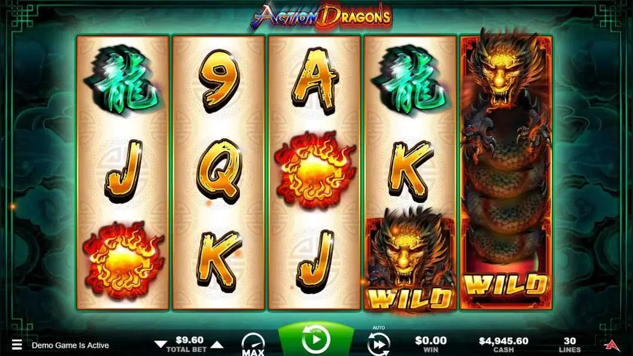 Action Dragons gameplay showing the game interface