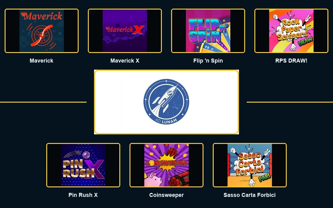 AD LUNAM Games: Maverick, Coinsweeper & UK Play