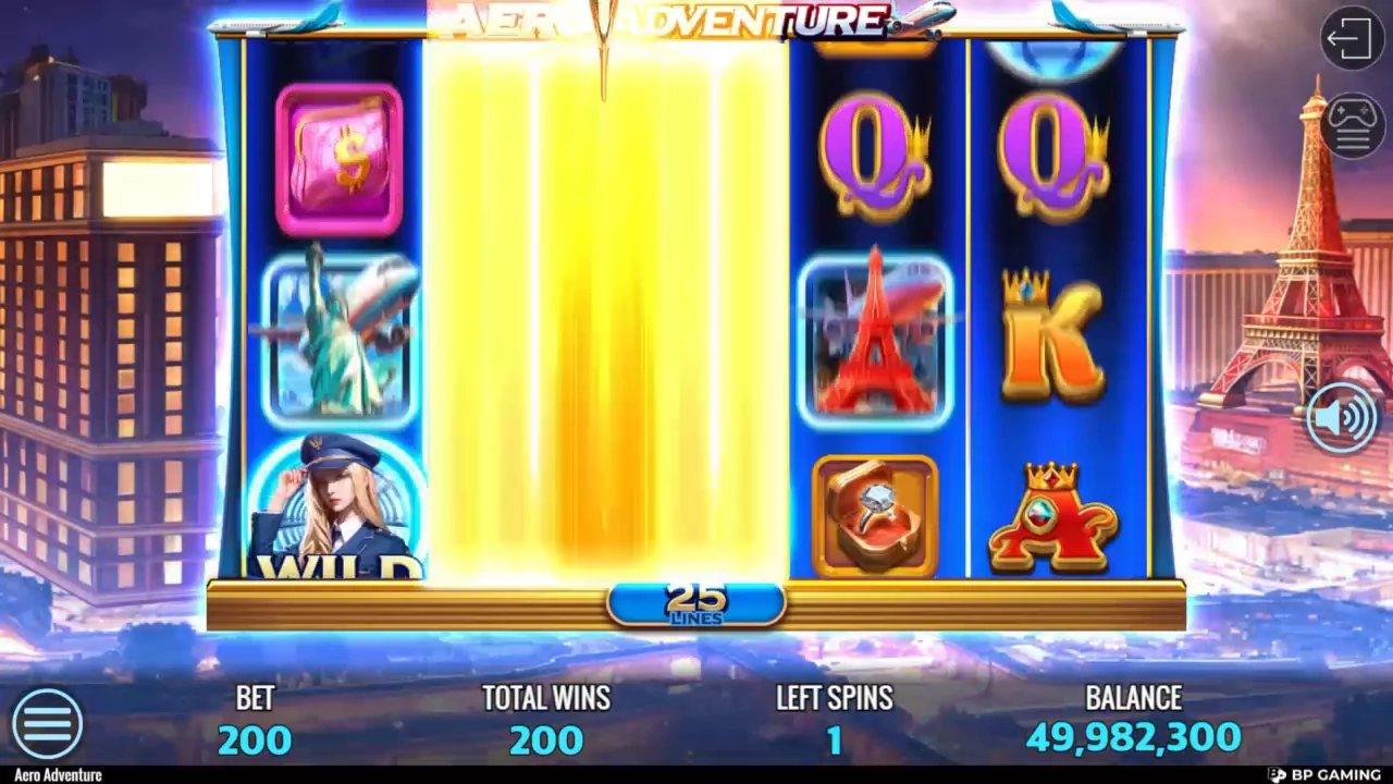 Aero Adventure loaded gameplay interface with active controls visible