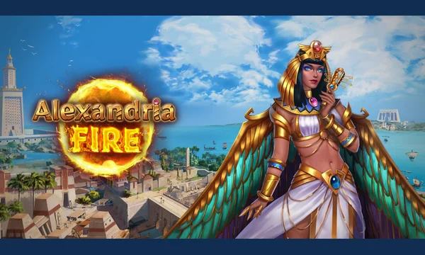 Alexandria Fire slot artwork by GAMOMAT