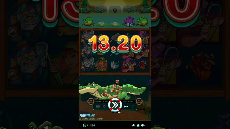 All About the Bass 2: Froggy Style gameplay screenshot showing the reels
