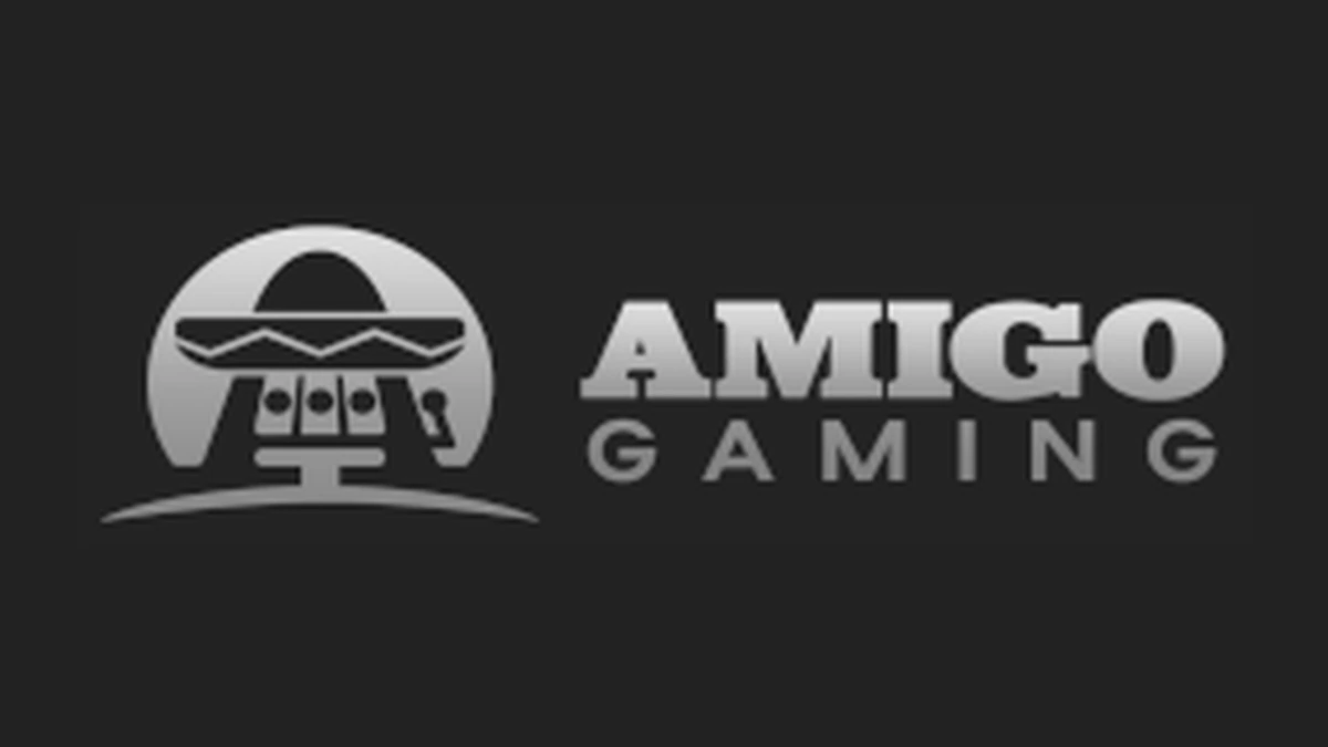 Large Amigo Gaming logo on one continuous matching background