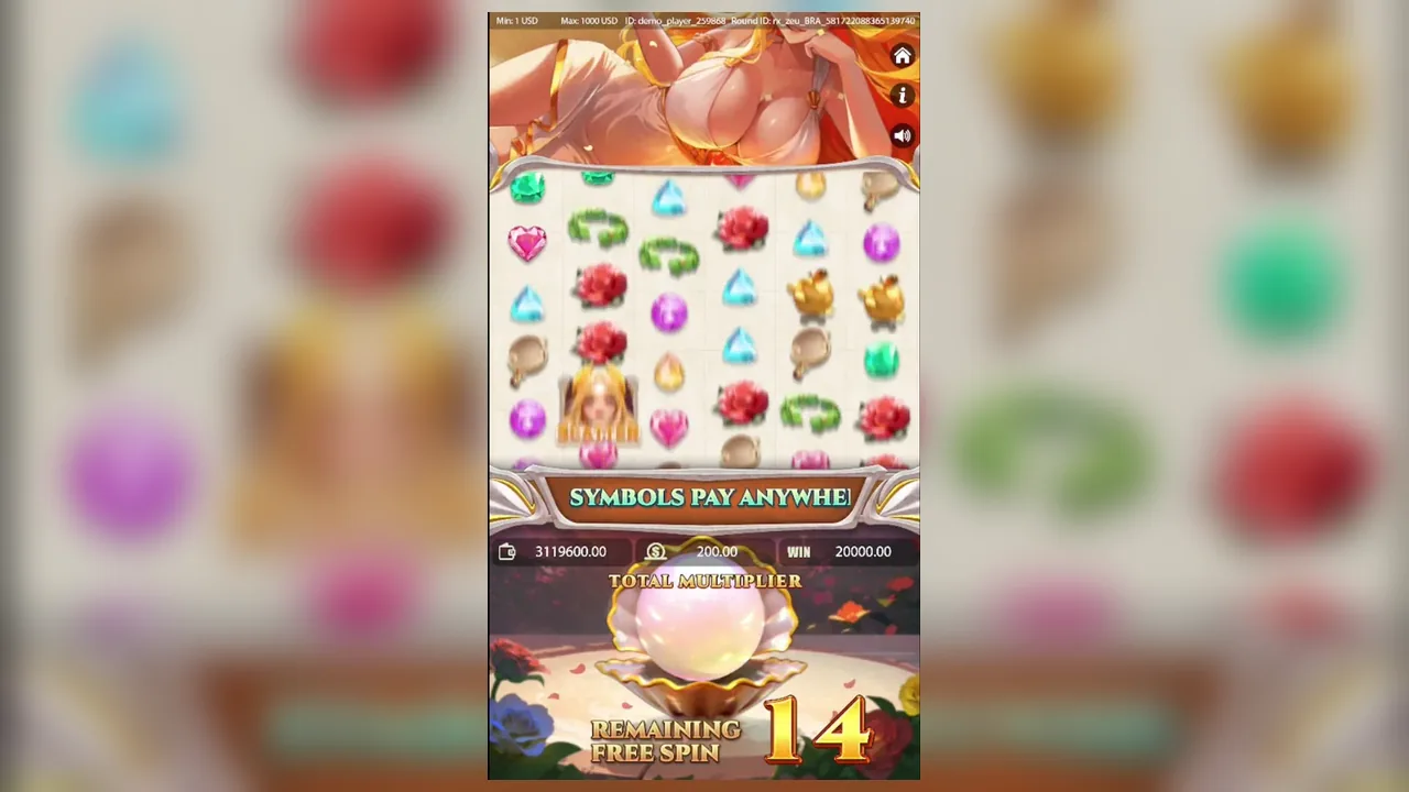 Aphrodite’s Blessing official loaded gameplay interface with active controls visible
