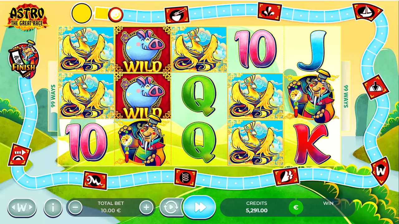 Astro The Great Race official loaded gameplay interface with active controls visible