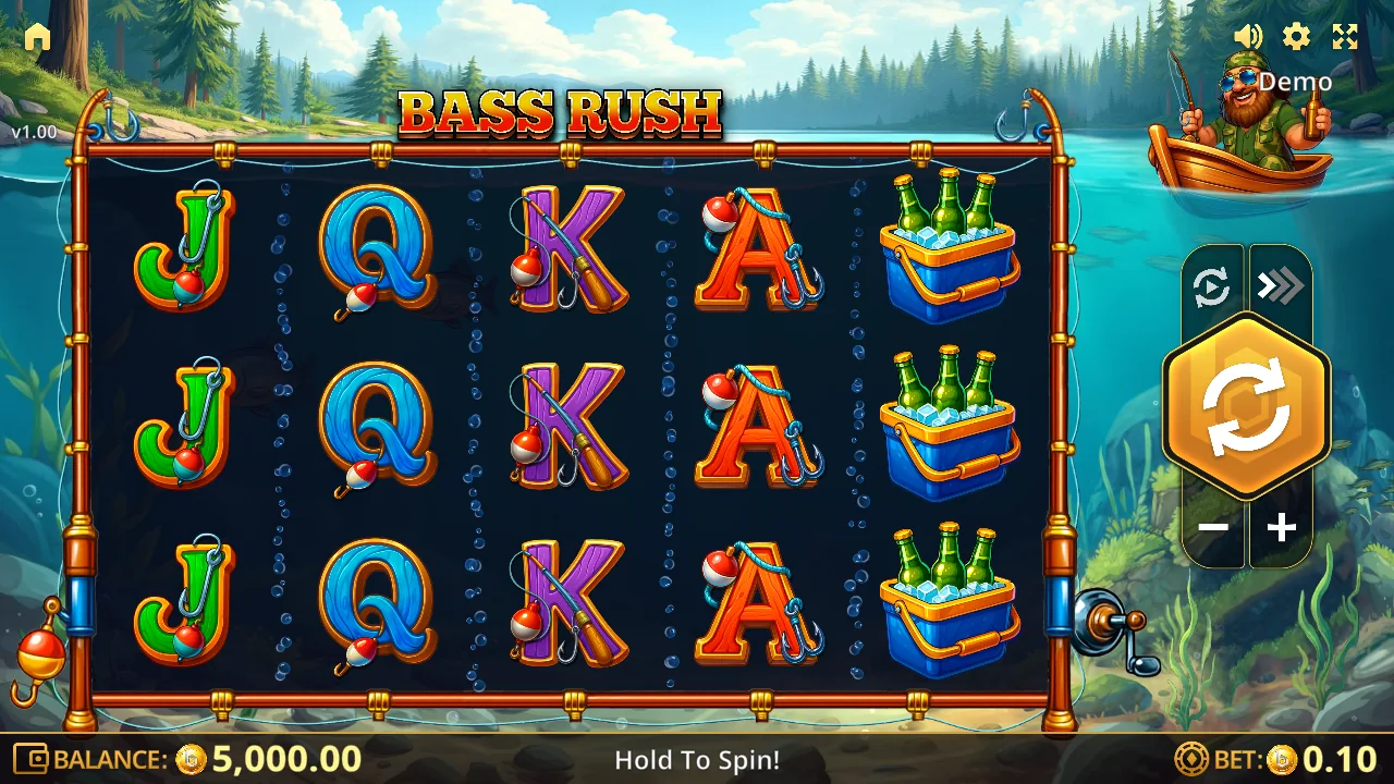 Bass Rush loaded gameplay interface with active controls visible