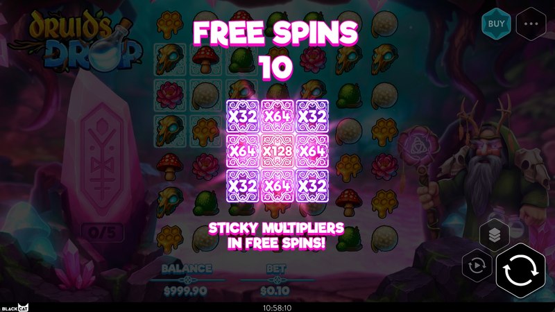 Druid's Drop free spins start