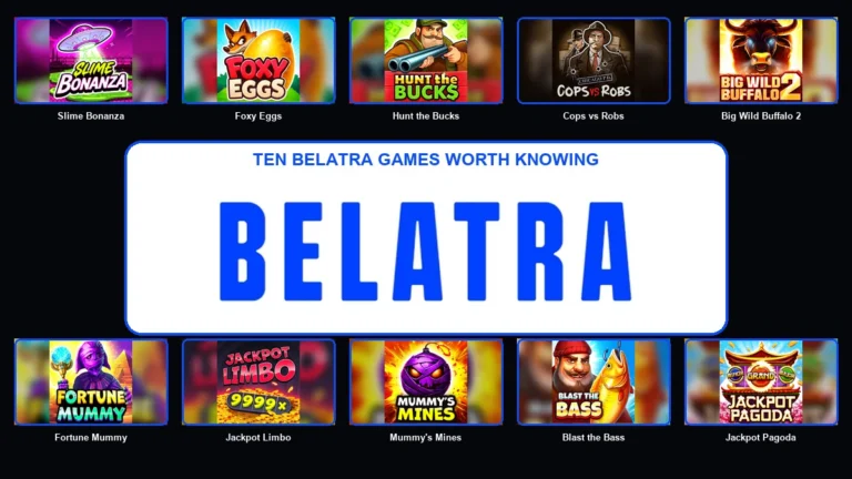 Ten Belatra games arranged around the Belatra logo