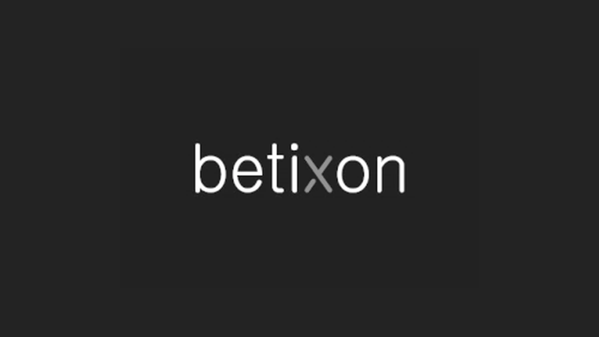 Large Betixon wordmark filling one continuous charcoal background