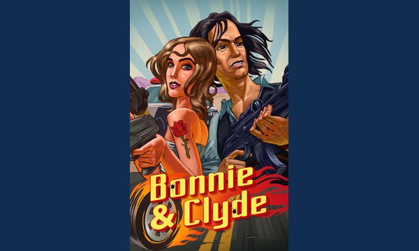 Bonnie and Clyde slot key art
