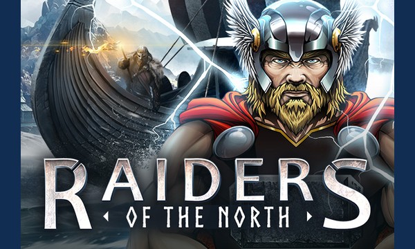 Raiders of the North slot key art