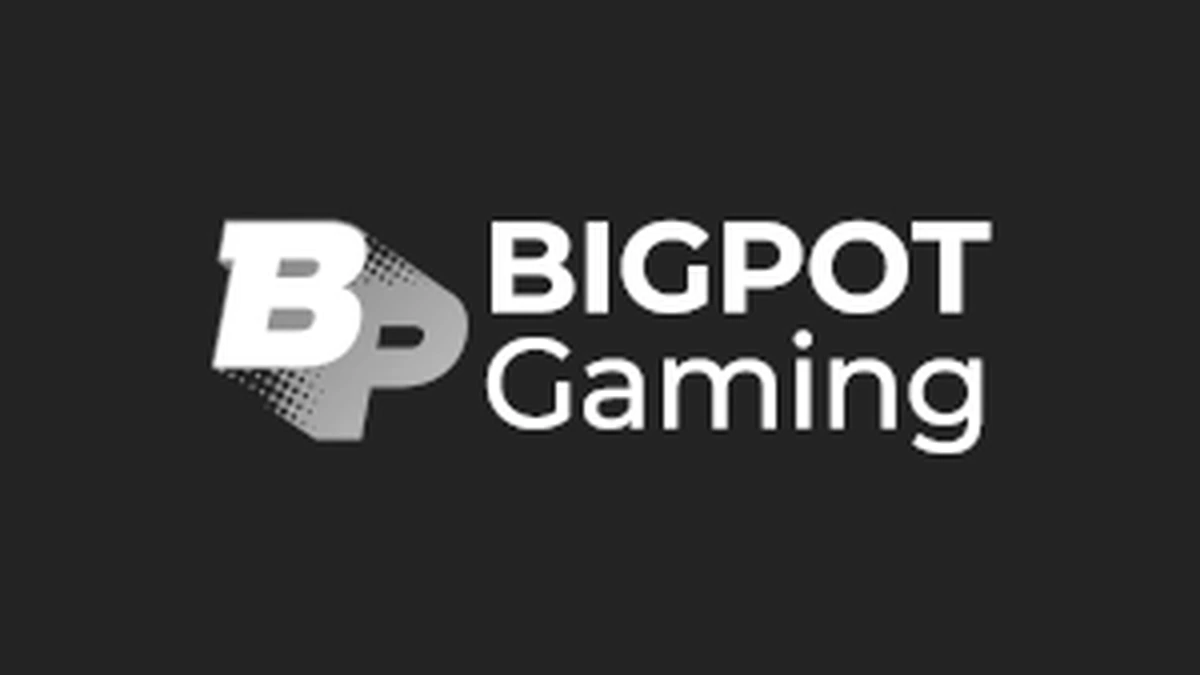 Large Bigpot Gaming wordmark filling one continuous charcoal background
