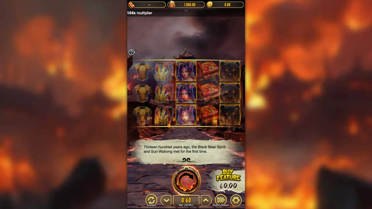 Black Myth: Wukong 2 loaded gameplay interface with reels and controls visible