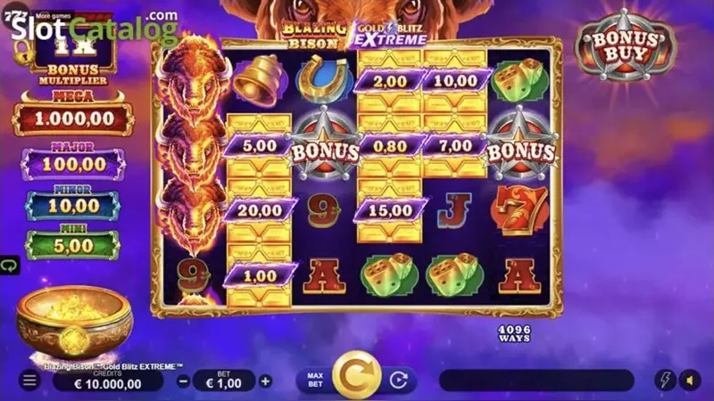 Blazing Bison Gold Blitz Extreme gameplay screenshot