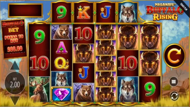 Buffalo Rising Megaways gameplay