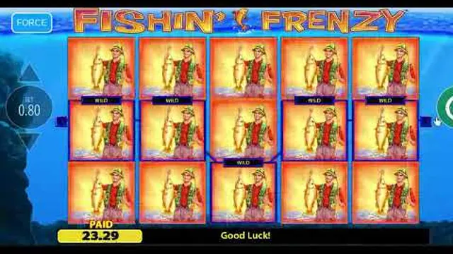 Fishin' Frenzy full screen of fishermen video