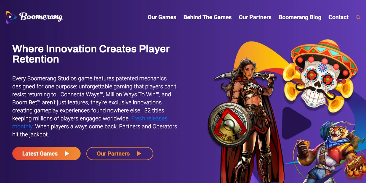 Boomerang Studios' official website, boomerang-studios.com