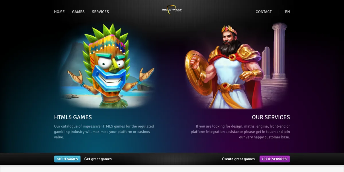 Bulletproof Games’ official website, bulletproofgames.co.uk