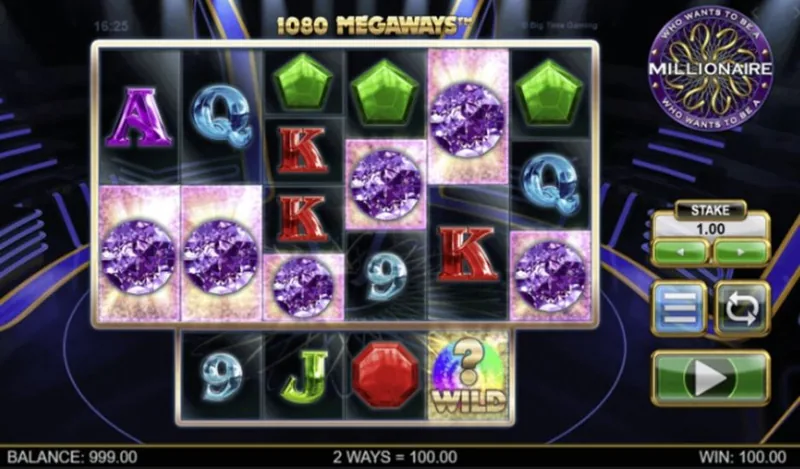 Who Wants to Be a Millionaire Megaways gameplay
