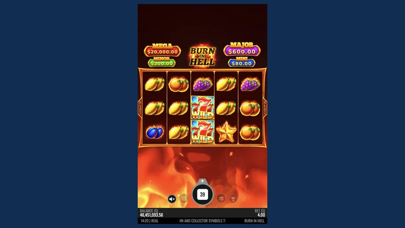 Burn in Hell Hold and Win slot gameplay — devil themed jackpot reels