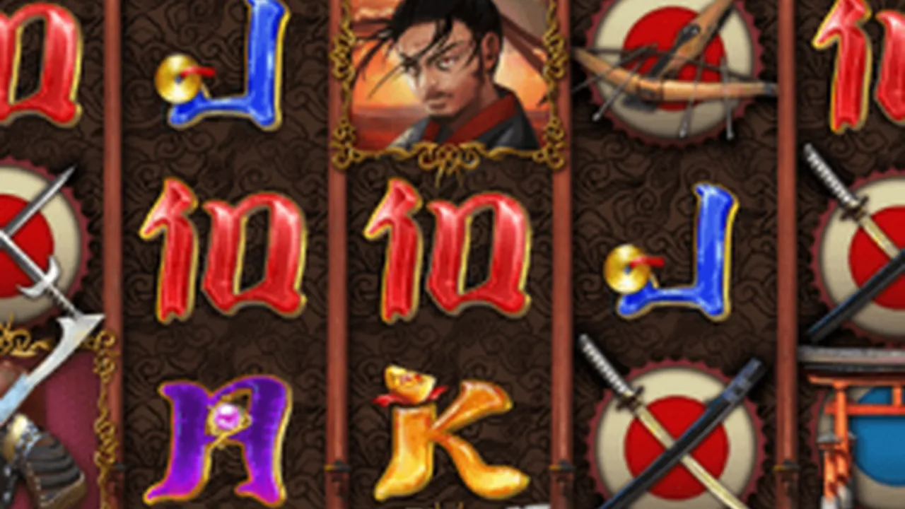 Bushido Blade loaded gameplay interface with reels and controls visible
