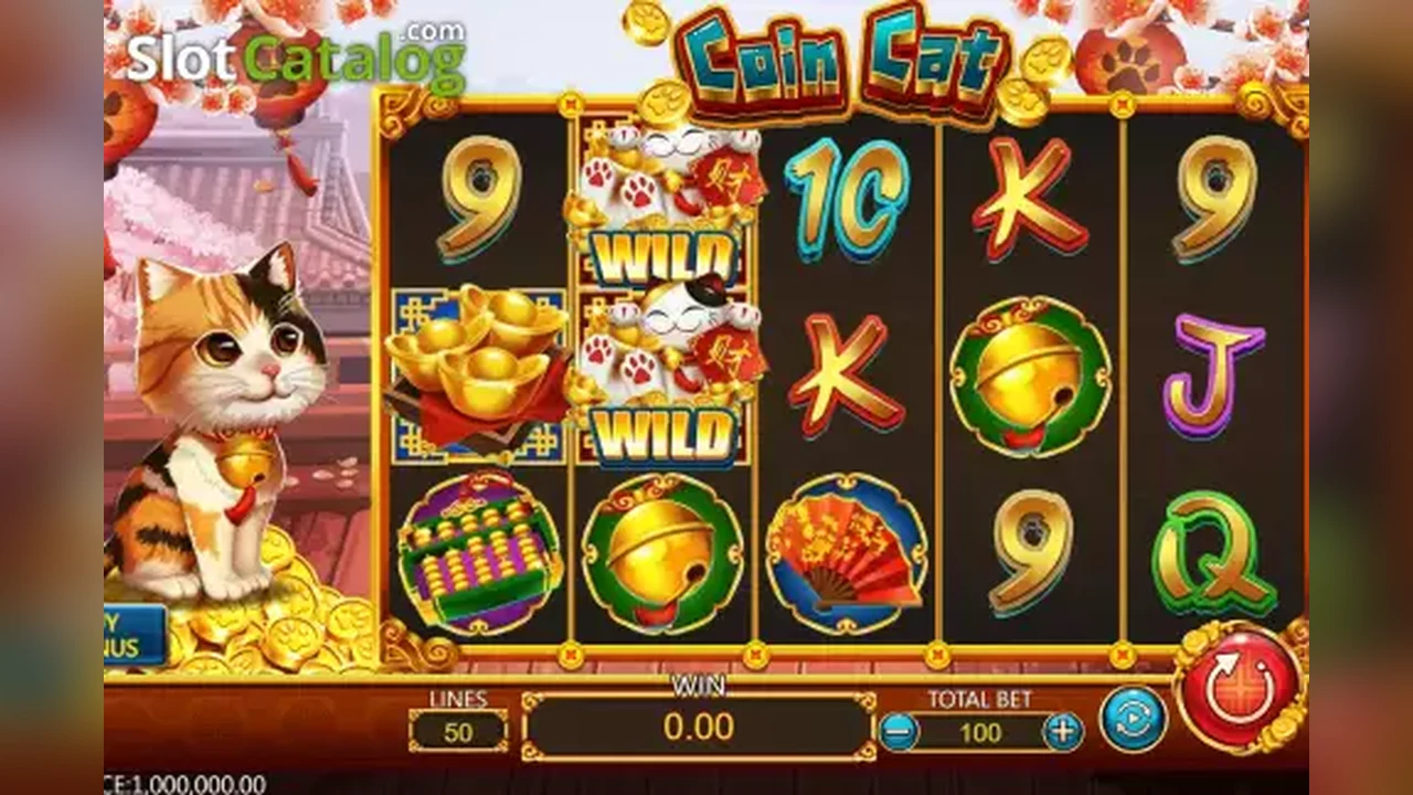 Coin Cat loaded gameplay interface with active controls