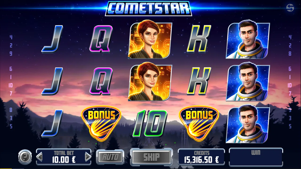 CometStar official loaded gameplay interface with active controls visible