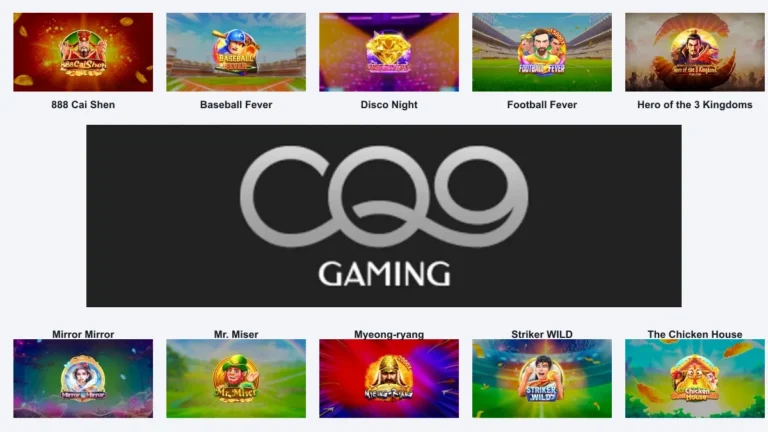 Ten CQ9 Gaming games with the CQ9 logo