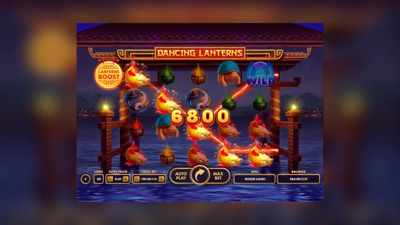 Dancing Lanterns genuine loaded gameplay screen with the game interface visible