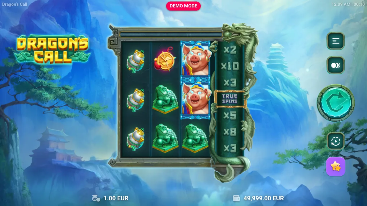 Dragon’s Call official loaded gameplay interface with active controls visible