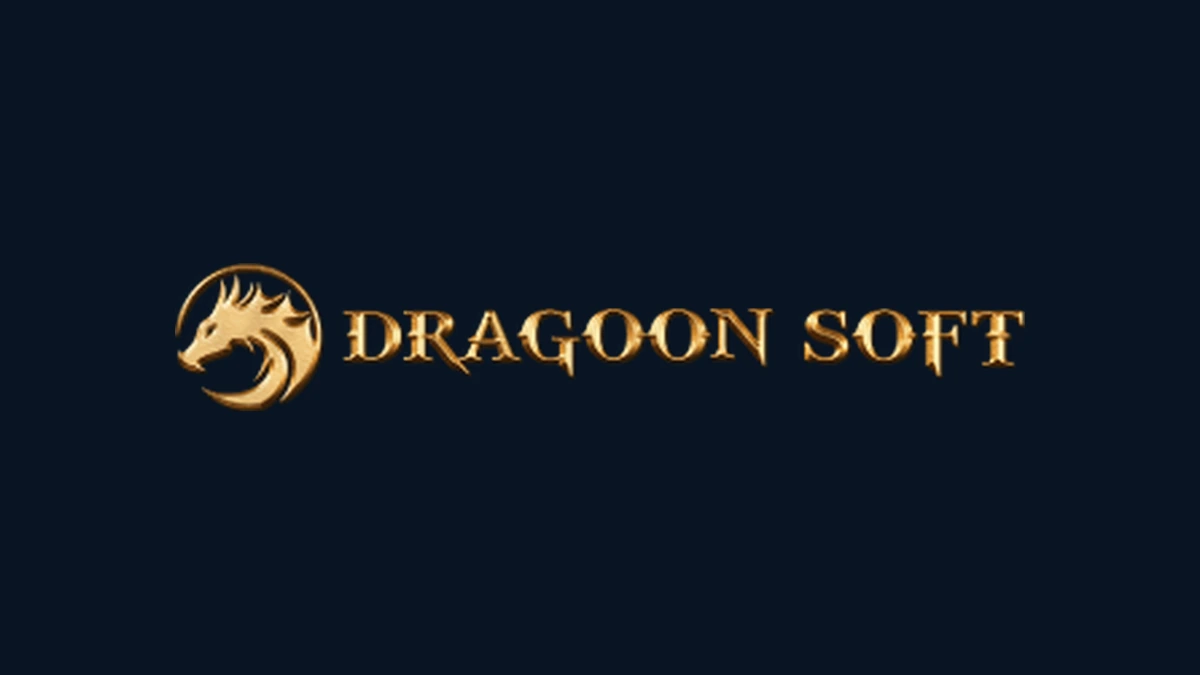 Large Dragoon Soft wordmark filling one continuous navy background