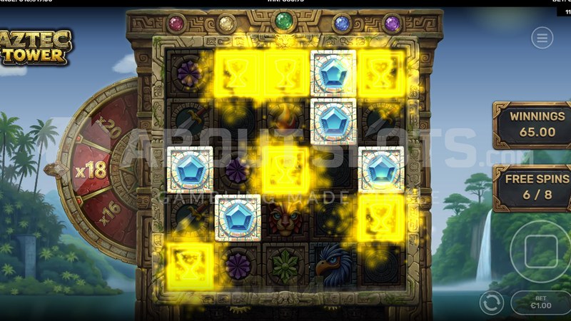 Aztec Tower free spins gameplay