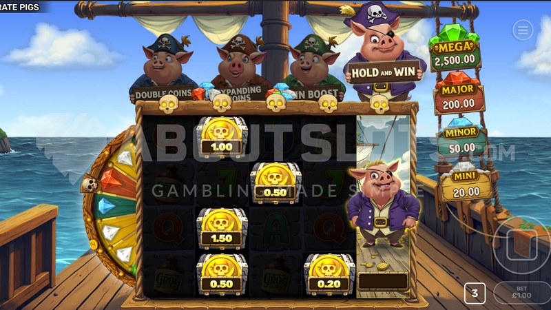 Pirate Pigs hold and win gameplay