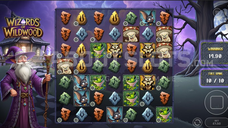Wizards of Wild Wood free spins gameplay
