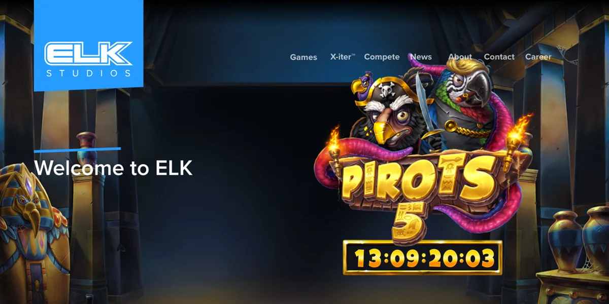 ELK Studios&rsquo; official website, elk-studios.com