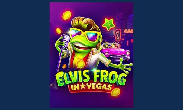 Elvis Frog in Vegas slot logo