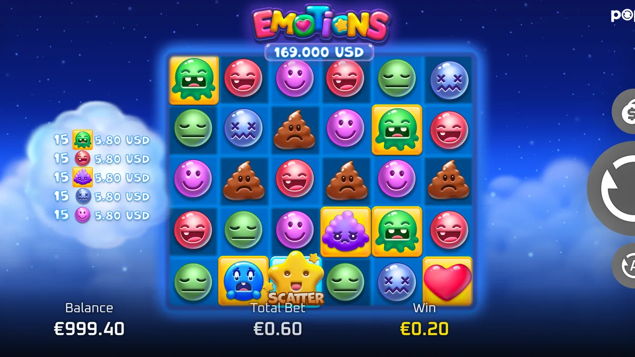 Emotions official loaded gameplay interface with active controls visible