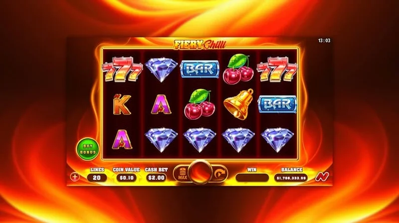 Fiery Chilli slot gameplay — classic fruit machine reels