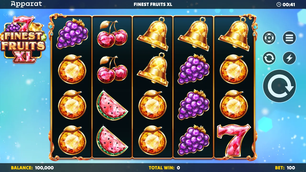 Finest Fruits XL official loaded gameplay interface with active controls visible