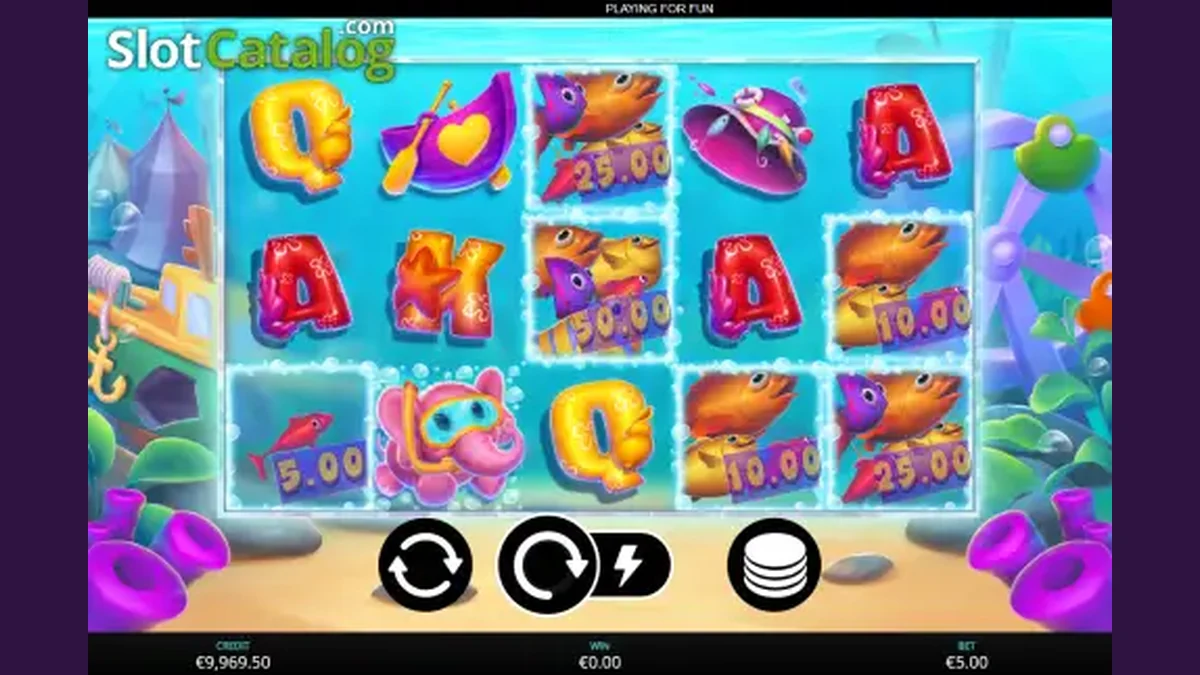 Fluffy Fishin’ gameplay screenshot showing the reels and game interface