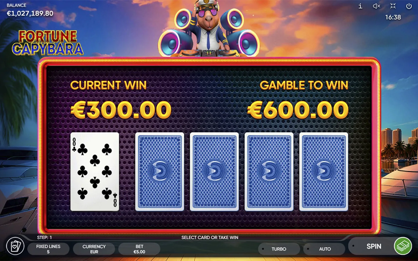 Fortune Capybara gameplay screenshot showing the reels or game interface